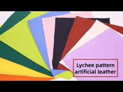 Wholesale Embossed Litchi PVC Knitting Waterproof Artificial Synthetic Leather for Sofa Chair Furniture Faux Leather Material