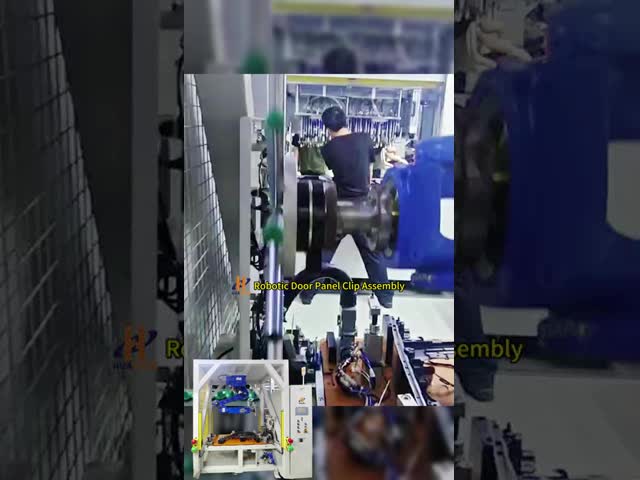 Clip Feeding Precise Single 6 Axis Robot Clip Insertion System For Automotive Door Panel Assembly