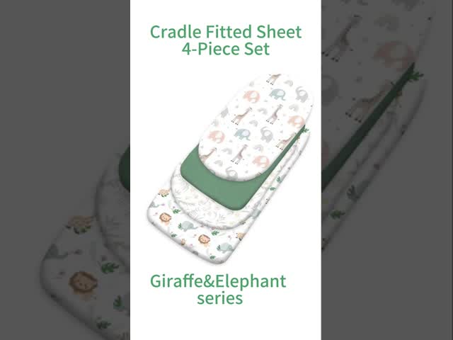 Polyester Fabric Personalized Bassinet Sheet Breathable With Parent Friendly Design