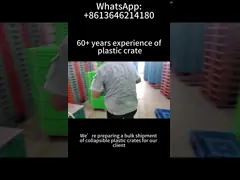 Custom Heavy Duty Stackable Plastic Crate for Supermarket Farm Foldable 570*370*210mm