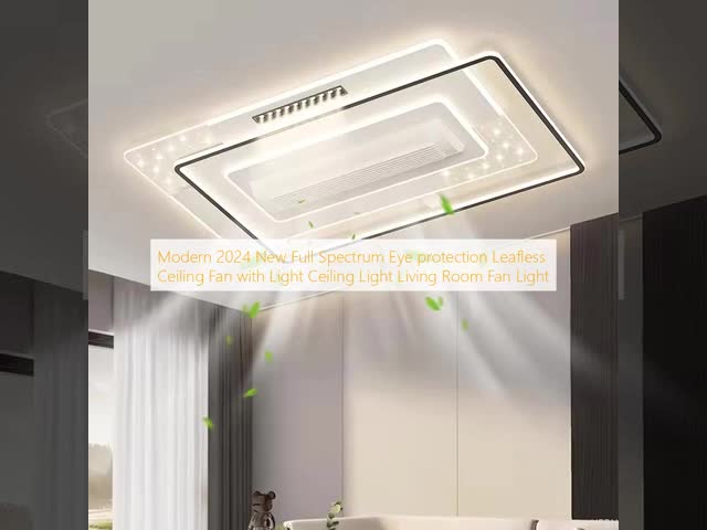 Factory Modern 2024 New Full Spectrum Eye protection Leafless Ceiling Fan with Light Ceiling Light Living Room Fan Light