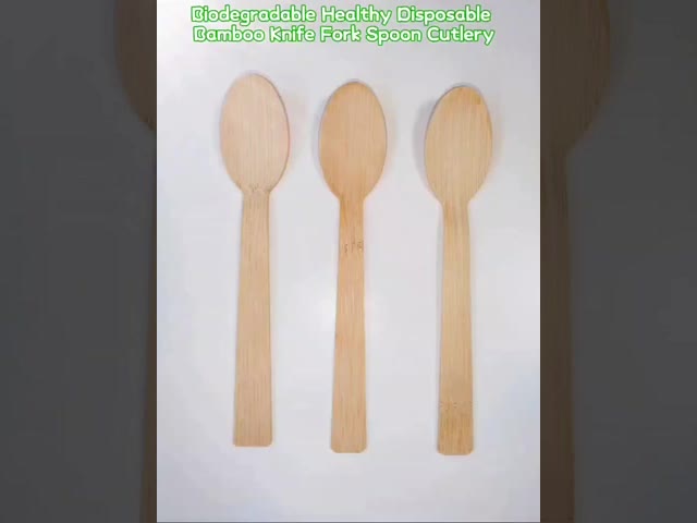 Disposable Bamboo Compostable Cutlery Versatile Natural Color Customized