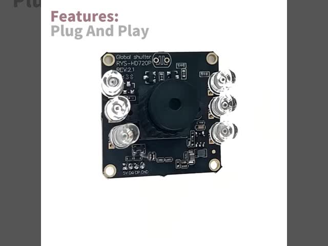 Support Customization USB Camera Module 720P 120fps Global Shutter OV9281 Mono CMOS Sensor with 850nm IR lights