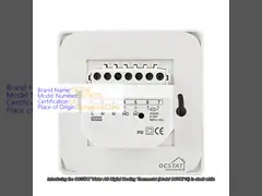 Water AC Digital Heating Electronic Room Thermostat In White Color