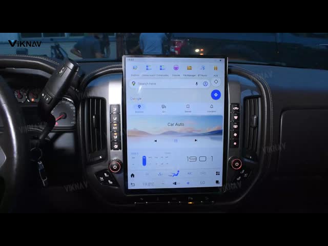 VIKNAV 15.6'' Car Radio For Chevrolet Silverado / GMC SIERRA 2014-2018 （Black）