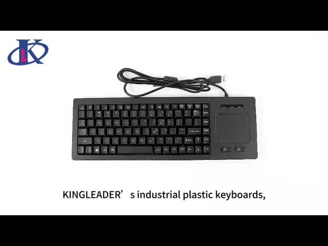 Low-cost Rugged Panelmount Plastic Keyboard With Touchpad and 68 Keys