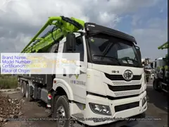 Robust Structure 3 Axles Concrete Boom Pump Truck 2021 Zoomlion 50m With Sitrak Chassis