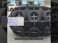 50kpa And 80kpa Yokohama Net Type Pneumatic Rubber Fender For Ship-to-Ship And Ship-to-Port ISO 17357 Floating Structure