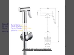 Light Grey Chrome-plated Stainless Steel Hand Bidet Sprayer For Bathroom And Women