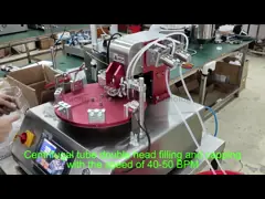 Clean bench desktop reagent tube filling and capping machine with high precision volume pump for bio reagent filling video