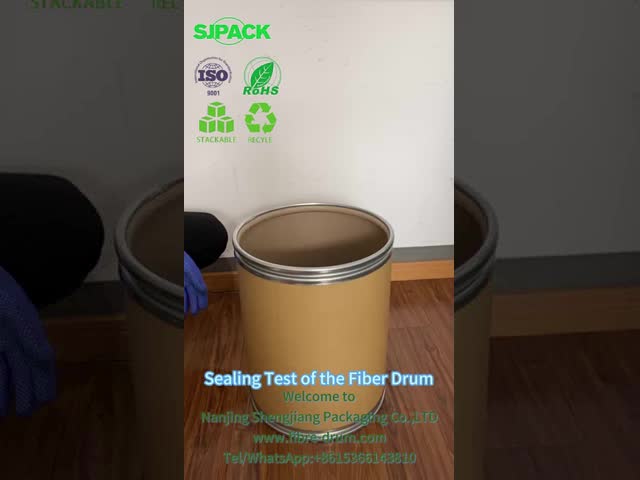 Secure Chemical Storage Containers Menthol Crystals Drum Storage Sealed Fiber Drums