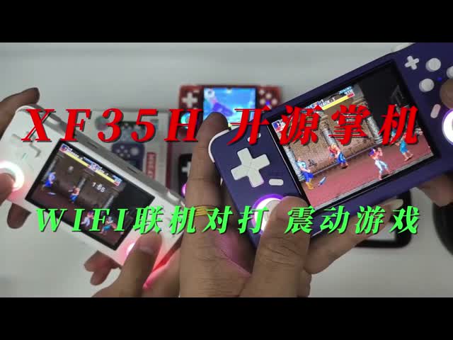 XF35H 3.5 インチ WIFI レトロ ハンドホールドゲームコンソール 3D キッズ ミニアーケード クラシックゲーム プレイヤー EMMC RAM と Rk3326 CPU
