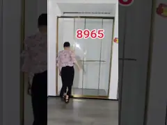 Extremely Narrow Full-frame Double Sliding Door 2cm Frame Width Door Closing Buffer