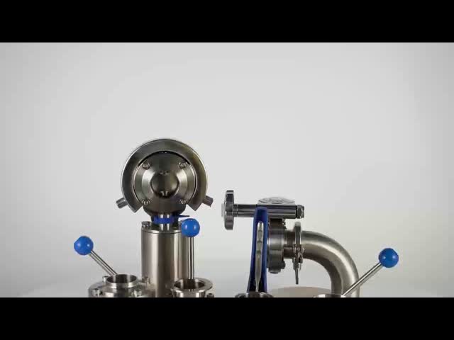ステンレス鋼のハンドルが付いているマニュアルによって締め金で止められる衛生 buttterfly 弁