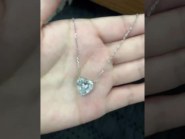 Elegant 18K Gold Plated Round Cut 925 Sterling Silver Necklace for Fashion Jewelry