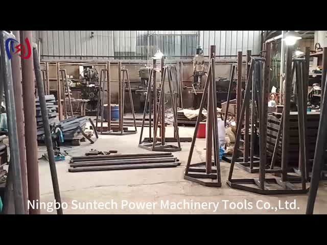 メカニカル・グリーン・ハイドロリック・ケーブル・ドラム・スタンド・ロール・スタンド 振動式10KN~50KN