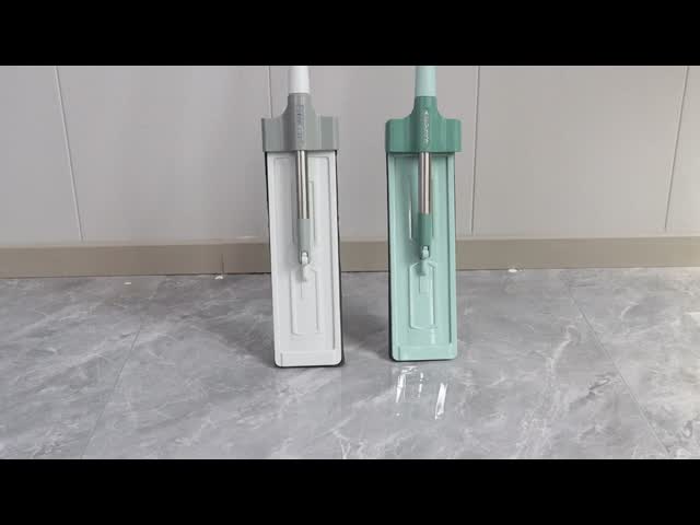 Wet Dry Floor Cleaner Flat Mop And Bucket Set Horizontal Washable Squeeze Mop