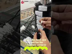 Self Supporting FTTH Patch Cord SC - SC Fiber Drop Cable Black FRP LSZH 20M