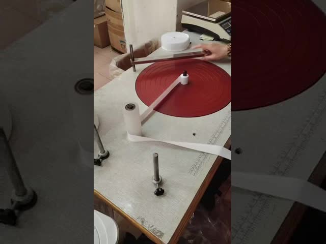 Elastic Tape Rolling Machine Easy Operate Plastic Packing Tape Machine For Apparel Belt