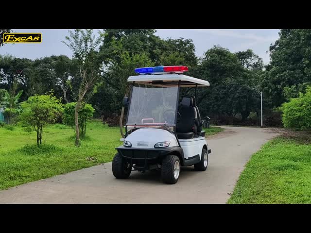 White 2 Seats Electric Ambulance Car 48V Trojan Battery Golf Cart Ambulance