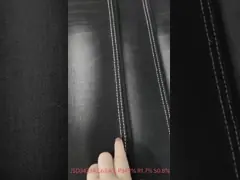 Weak Stretch Low Shrinkage Siro Denim Fabric BLACK/BLACK  For Man Jeans