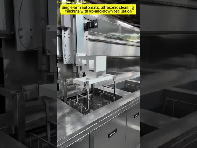 Single Arm Automatic Ultrasonic Cleaning Machine Powerful With Up And Down Oscillation