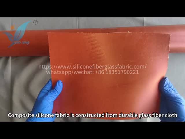 1m Width Outdoor Fire Blanket Silicone Rubber Coated Glass Fabric 3.0mm For Heat Resistance