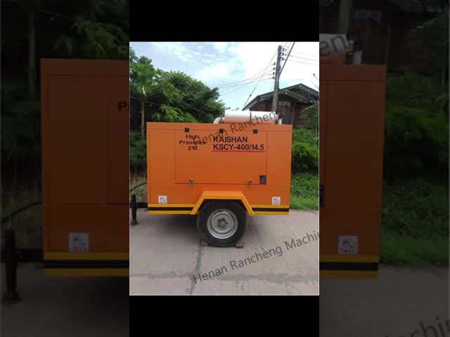 KSCY-400/14.5K  400cfm Diesel Portable Screw Air Compressor With Cu-mmins Engine