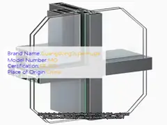 Customizable Glass Curtain Wall with Thermal Insulation