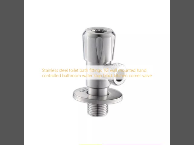 Stainless steel toilet bath fittings 1/2 wall mounted hand controlled bathroom water stop black kitchen corner valve