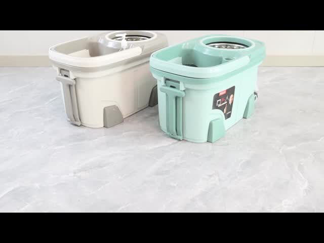 Dry Wet Separation Cleaning Rotating Mop And Bucket 360 Degree With Flat Handle Pedal Bucket 2.4kg