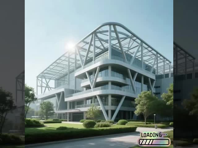プリファブ 製 鋼製 フレーム 大型金属シェード 工房 建設
