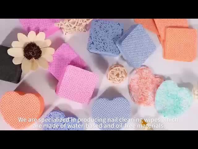 Orange Blue Cotton Pads Nail Polish Remover 200pcs Cotton Pads For Nails