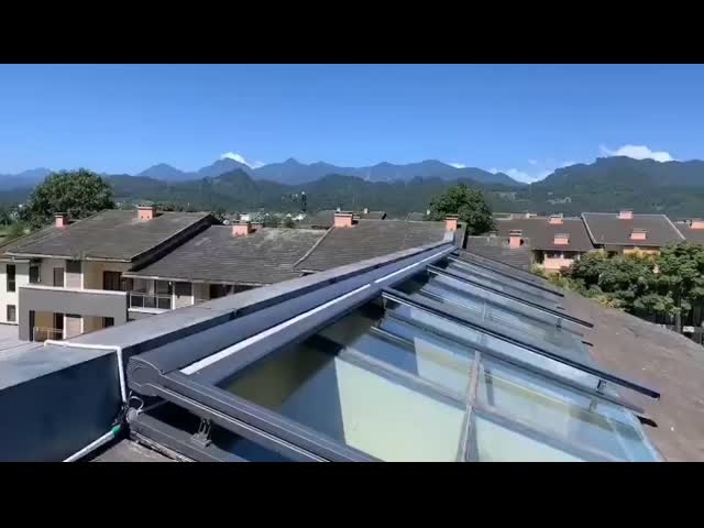 サンルーム用カスタマイズ電動格納式オーニング