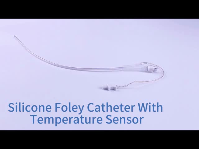 Disposable Sterile Silicone Foley Catheter With Temperature Probe CE Standard Foley Silicone Catheter