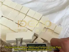 Dovetail Slot Wear-Resistant Ceramic Lining Plate