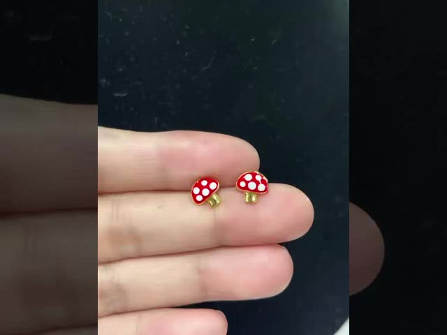 7mm Apple CZ Screw Back Baby Earrings in 925 Sterling Silver Perfect Gift for Babies
