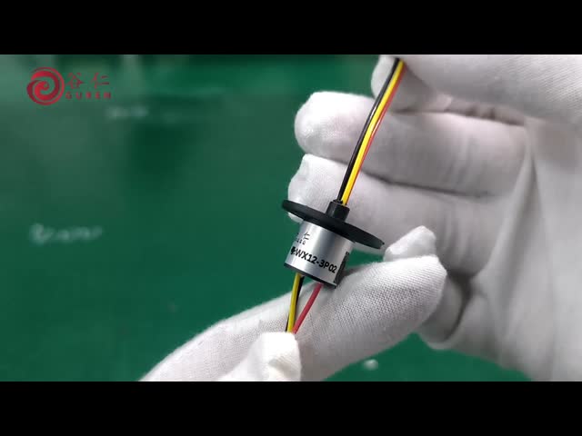 OD 12.4mm 3 Circuit 2A Rotating Slip Ring With Flange Drones And Robot Slip Ring