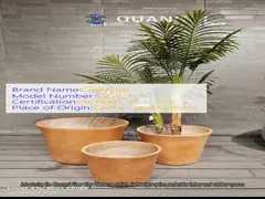 Minic Woven Fabrics Warm Earthy Brown Tone Textured Dotted Pattern Round Fiber Clay Pot