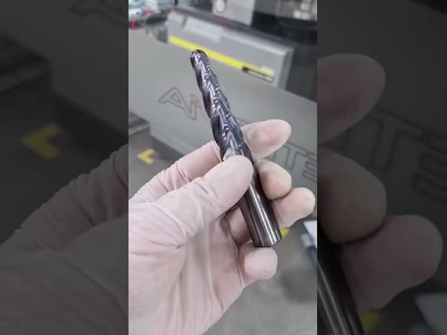 Customized HF25 Carbide Taper End Mill Cutter 4 Degree For Deep Cavity Slope Cutting