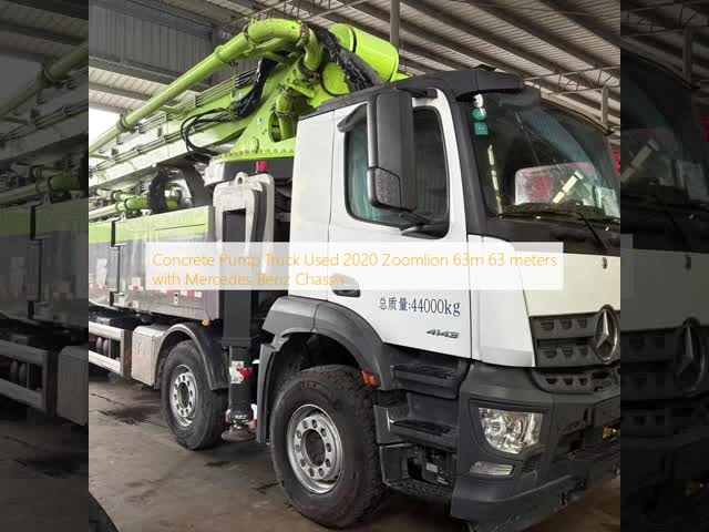 Pompes à béton utilisées 2022 Zoomlion 52m 52m pompe avec camion Scania vidéo