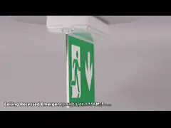 Aluminous Rechargeable Acrylic Plate Double Sided Exit Signs For Emergency