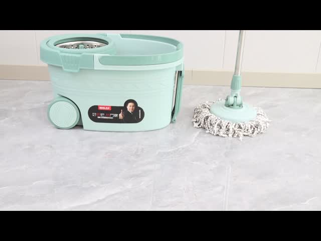 360 Rotating Stainless Steel Magic Spin Mop And Bucket Set 1.1M For Home
