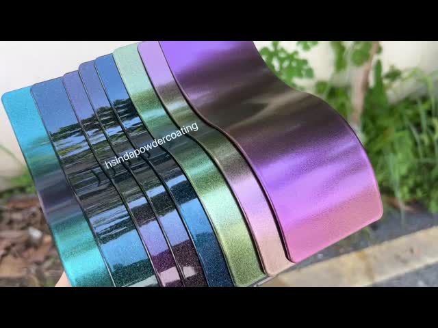 Metallic Electrostatic Powder Coating Illusion Transparent Colorful Glittering Spray Paint