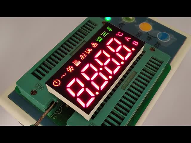 エアコンコントローラー用緑/赤4桁7セグメントLEDディスプレイ