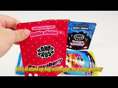Rainbow Custom Printed 3.5g 8th Stand up Mylar Bag Edibles Smell Proof Special Shaped Bag for Cookie Gummy Cali Pack Combo