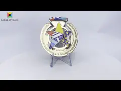 3″ 76mm Zinc Alloy Winter Skiing Metallic Christmas Running Medals Ski Race Award