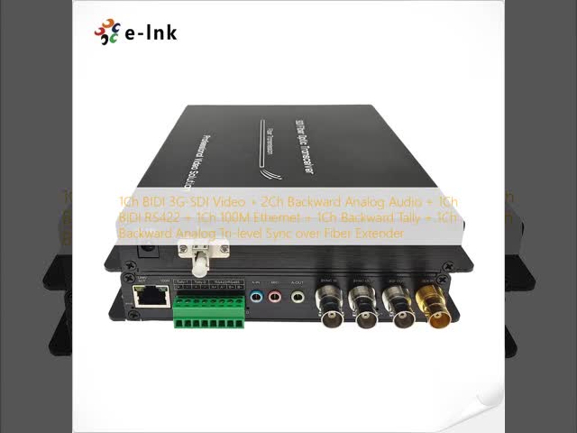 3G-SDI Fiber Extender with Analog Audio RS422 Ethernet Tally Sync 20km