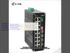 Switch PoE industriel géré L2 10/100/1000 Mbps Port RJ45  Boîtier en aluminium IP40