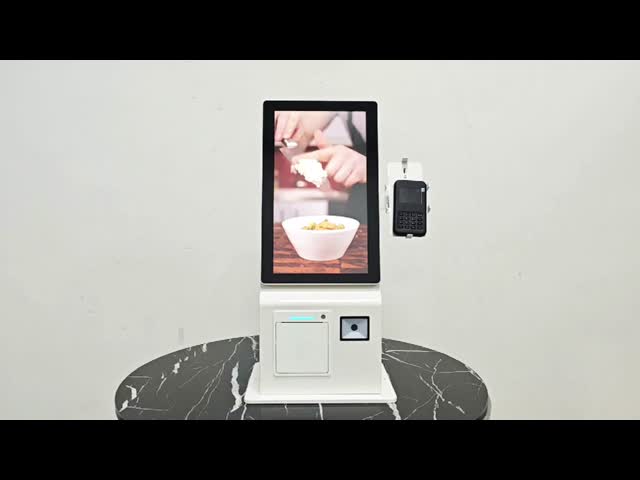 15.6 inch Countertop Printer QR Code Scanner Self Service Ordering Machine with POS